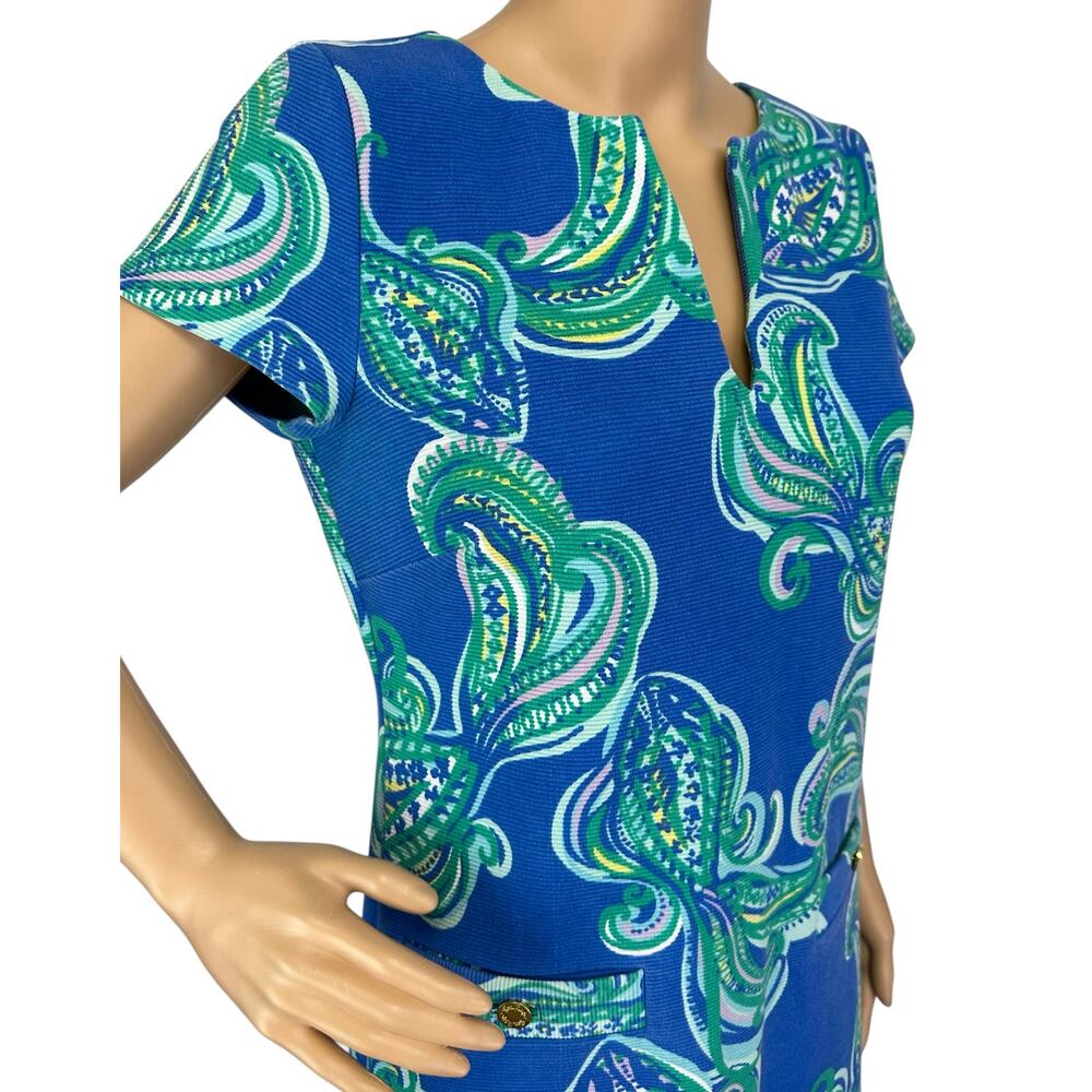 Lilly Pulitzer Layton Shift Dress Blue Crush Size M - Picture 9 of 12